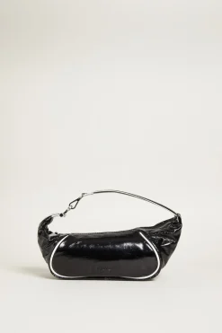 Borsa imbottita in vernice - Nero