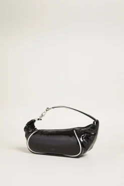 Borsa imbottita in vernice - Nero