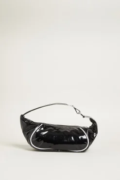 Borsa imbottita in vernice - Nero