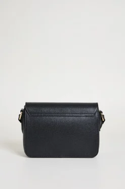 Borsa in pelle saffiano a tracolla - Nero