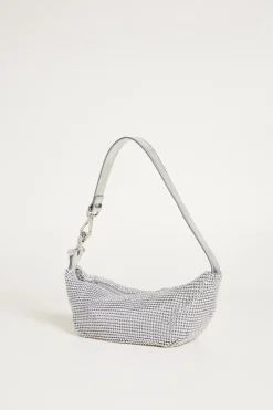 Borsa in rete di strass - Argento