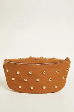 Borsa in tessuto dal finish vellutato - Marrone