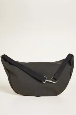 Borsa in tessuto dal finish vellutato - Nero