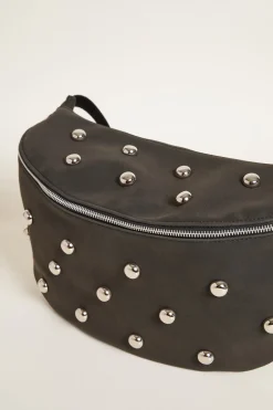 Borsa in tessuto dal finish vellutato - Nero