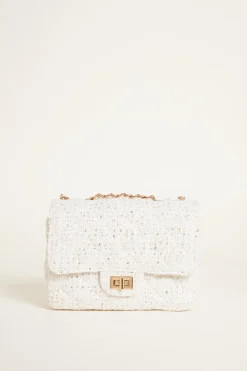 Borsa in tessuto intrecciato - Bianco