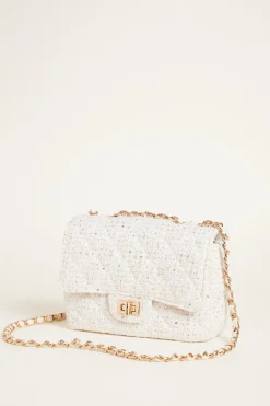 Borsa in tessuto intrecciato - Bianco