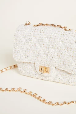 Borsa in tessuto intrecciato - Bianco