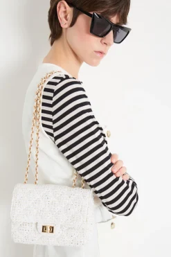Borsa in tessuto intrecciato - Bianco