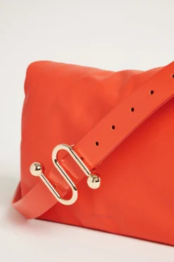 Borsa tracolla in nappa imbottita - Rosso