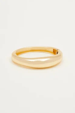 Bracciale rigido bombato - Oro