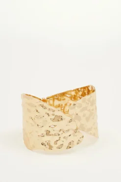 Bracciale rigido martellato - Oro