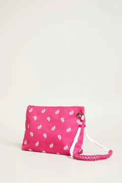 Busta con stampa a bandana - Fuxia