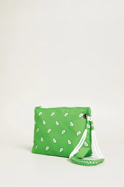 Busta con stampa a bandana - Verde