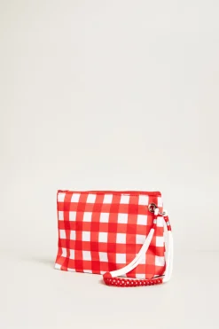 Busta stampata vichy - Rosso
