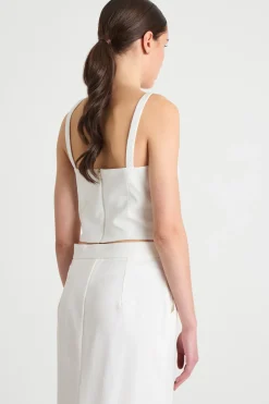 Bustier corto - Bianco