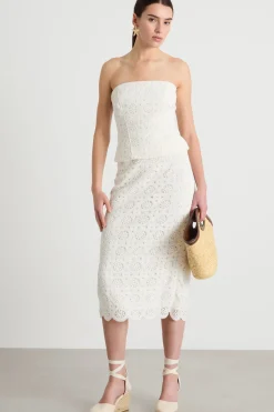 Bustino in macramè - Bianco