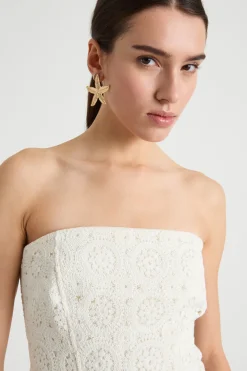 Bustino in macramè - Bianco