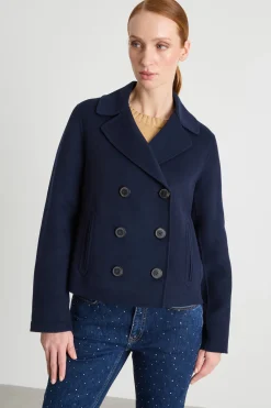 Caban doppiopetto in double - Blu