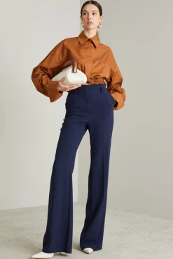 Camicia boxy con coulisse - Tabacco