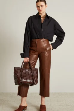 Camicia boxy con coulisse - Nero