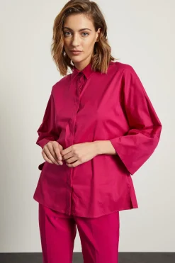 Camicia con maniche a kimono - Fucsia