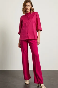 Camicia con maniche a kimono - Fucsia