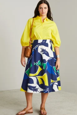 Camicia con maniche a tre quarti - Giallo