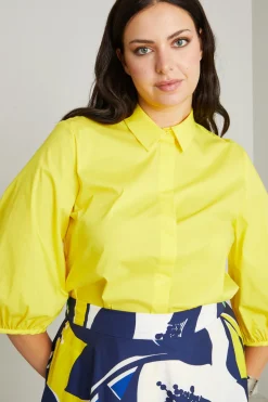 Camicia con maniche a tre quarti - Giallo
