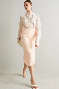 Camicia con maxi polsini - Rosa Chiaro