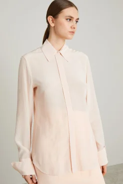 Camicia con maxi polsini - Rosa Chiaro