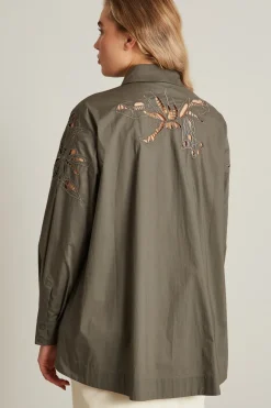 Camicia con ricami - Verde Militare