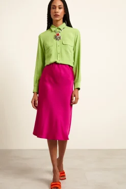 Camicia con tasche applicate - Verde Mela