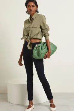Camicia con tasche applicate - Kaki
