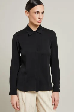 Camicia di seta - Nero