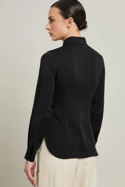 Camicia di seta - Nero