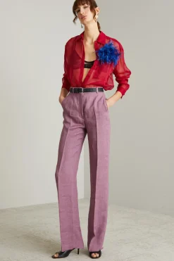 Camicia in chiffon - Rosso
