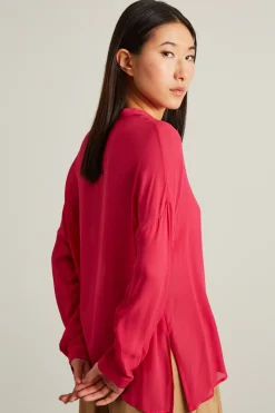 Camicia in georgette - Fucsia