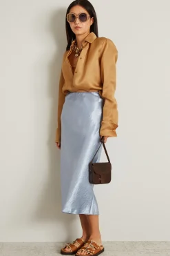 Camicia in organza di seta - Oro
