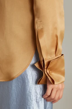 Camicia in organza di seta - Oro