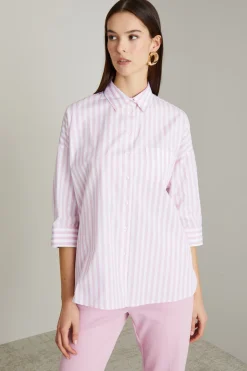 Camicia in popeline di cotone - Rosa Pastello
