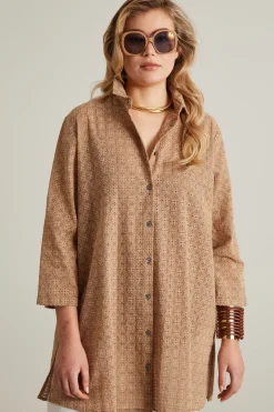 Camicia in sangallo - Beige