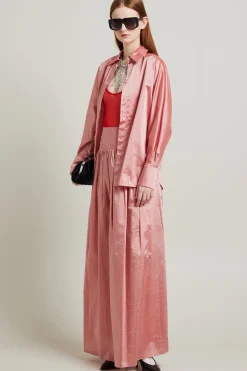 Camicia in taffetà - Rosa