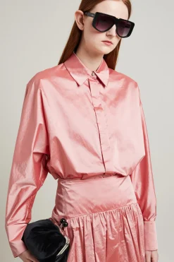Camicia in taffetà - Rosa