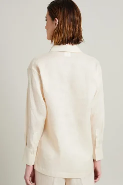 Camicia in tela di puro lino - Burro