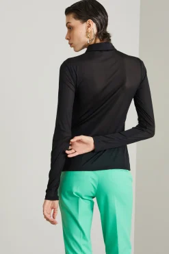 Camicia in tulle - Nero