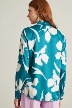 Camicia morbida - Verde Bianco