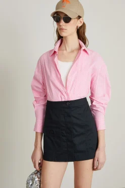 Camicia over - Rosa Bianco