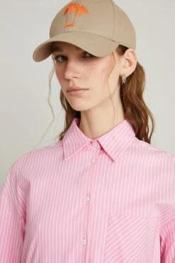 Camicia over - Rosa Bianco