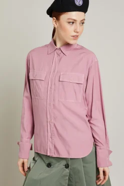 Camicia sahariana in mussola - Malva