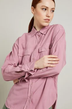 Camicia sahariana in mussola - Malva